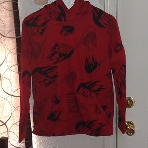 RED NIKE DRI-FIT HOODIE